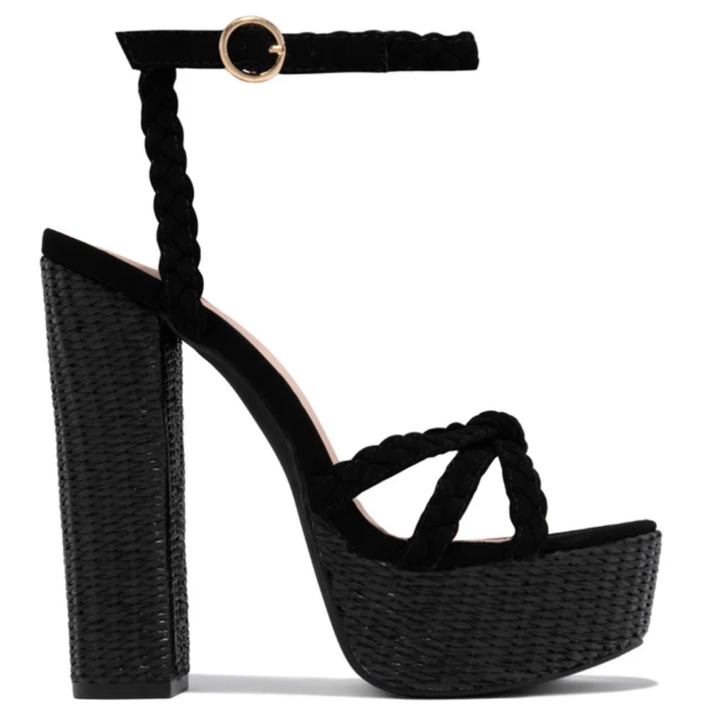 HILDA PLATFORM BLOCK HIGH HEELS - BLACK